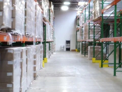 Warehouse aisles 스톡 동영상 222974706