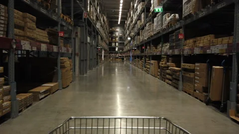 A Warehouse and a trolley Stock Footage 236740729