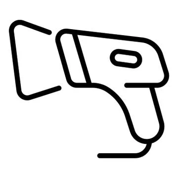 Warehouse barcode scanner icon, outline style Stock-Illustration