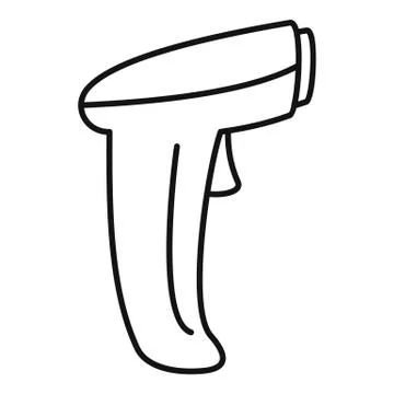 Warehouse barcode scanner icon, outline style Stockillustratie