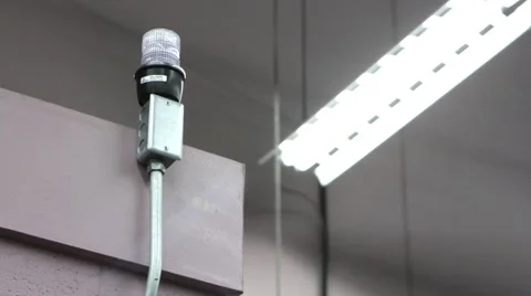 Warehouse Blinking Light Stock Footage 66764453