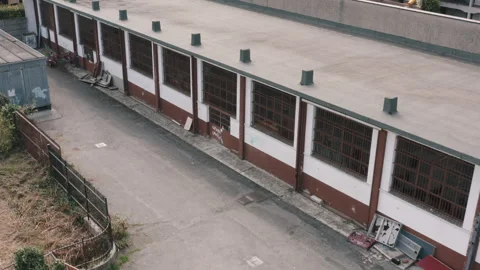 Warehouse with broken windows Stock Footage 247315699