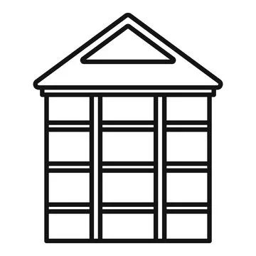 Warehouse building facade with big windows for storage and logistics Ilustración de archivo