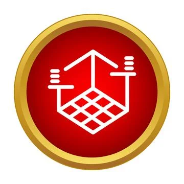 Warehouse building icon representing inventory management logistics Stock Illustration