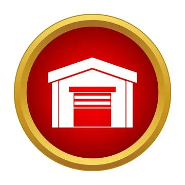 Warehouse building icon representing storage and delivery Stockillustratie