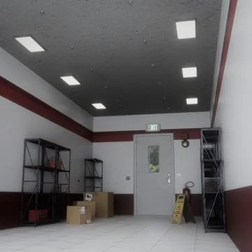Warehouse building interior 스톡 일러스트