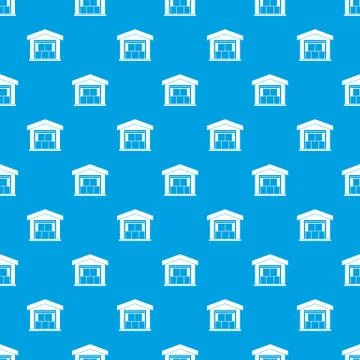 Warehouse building pattern seamless blue 스톡 일러스트