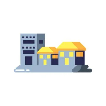 Warehouse building structure isolated icon Ilustración de archivo