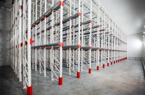 Warehouse Cantilever Racking Systems for storage Aluminum Pipe or profiles. P Stock Photos