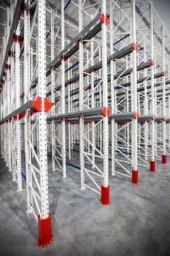 Warehouse Cantilever Racking Systems for storage Aluminum Pipe or profiles. P Stock Photos