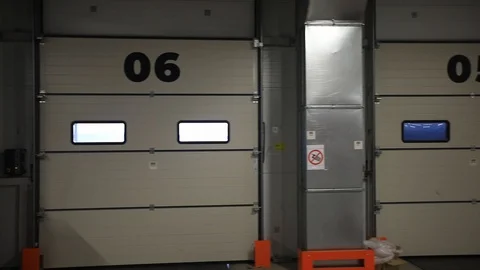 Warehouse with cardboard boxes inside on pallets racks, logistic center. Vídeos de archivo 126269909