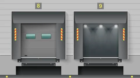 Warehouse cargo gate Stock Illustration