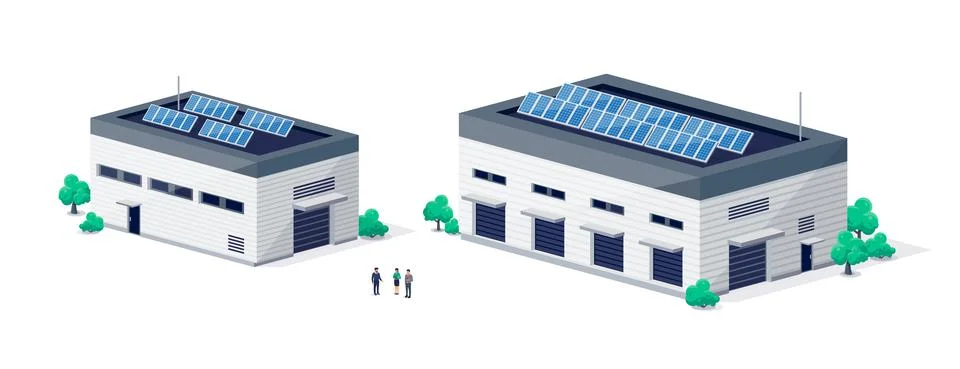 Warehouse cargo logistic hall centre for shipping distribution Stock Illustration