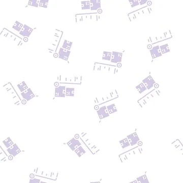 Warehouse cart parcels free shipping glyph seamless pattern Stock Illustration