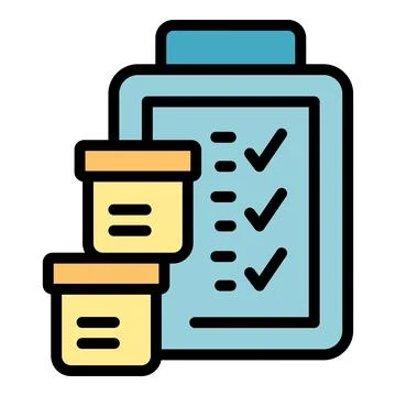 Warehouse clipboard icon vector flat 스톡 일러스트