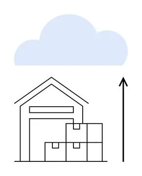 Warehouse to Cloud Streamline Inventory Management with Advanced Data Solutio イラスト素材