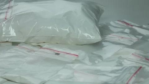 Warehouse of cocaine products Stock Footage 89334591