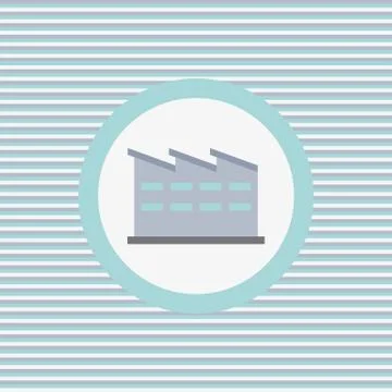 Warehouse color flat icon Stock Illustration