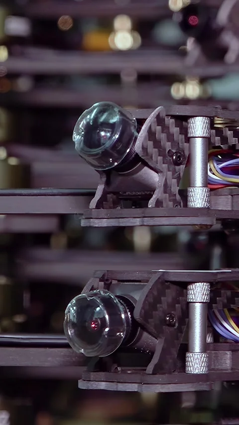 Warehouse of combat FPV drones for war. 스톡 동영상 305998621