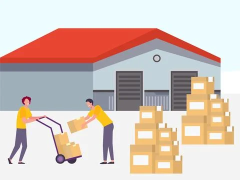 Warehouse Concept Illustration Stock Illustration