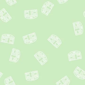 Warehouse construction line seamless pattern Illustrazione stock