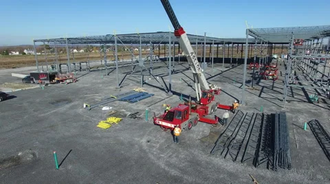 Warehouse construction site Video stock 64128245