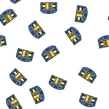 Warehouse construction vector seamless pattern Stock Illustration