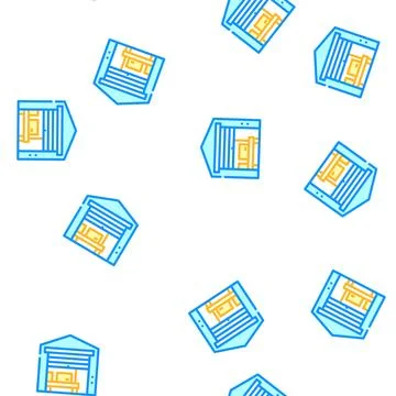 Warehouse construction vector seamless pattern Stockillustratie