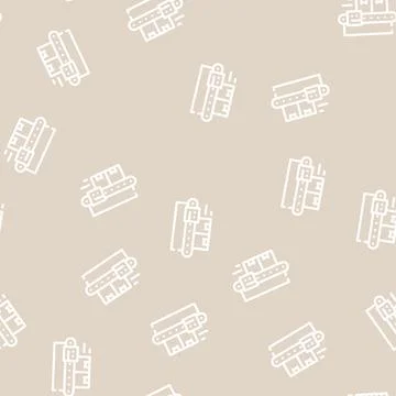 Warehouse conveyor line icon vector isolated illustration Stock Illustration