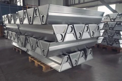 Warehouse covers climatic and split system equipment. Stock Photos