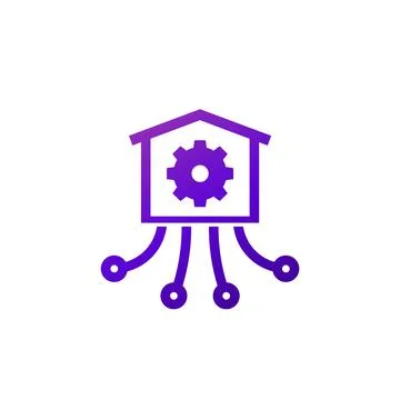 Warehouse, distribution and logistics icon Stock Illustration