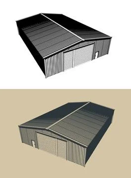 Warehouse distribution hub Stock Illustration