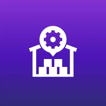 Warehouse, distribution optimization icon, vector Illustrazione stock