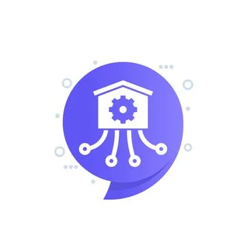 Warehouse, distribution or logistics vector icon Illustrazione stock