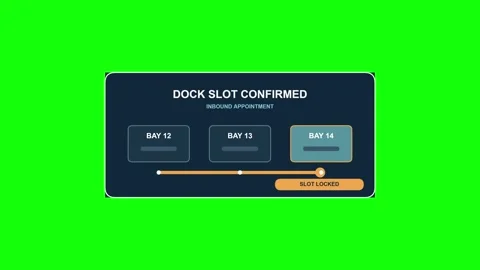 Warehouse Dock Slot Confirmation Green Screen Overlay Stock Footage 343706897