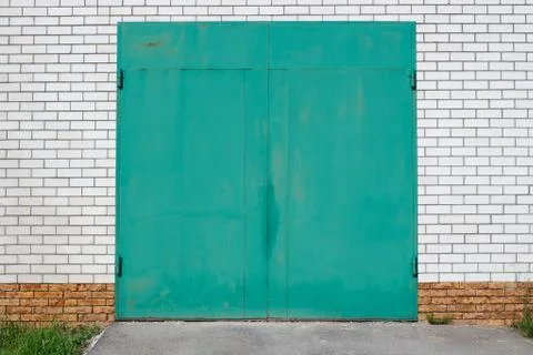 Warehouse Door Background Stock Photos