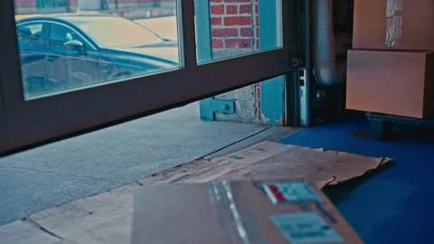 Warehouse door closing Stock-Footage 331658857