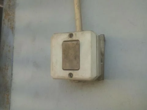 Warehouse electrical switch not working Foto stock