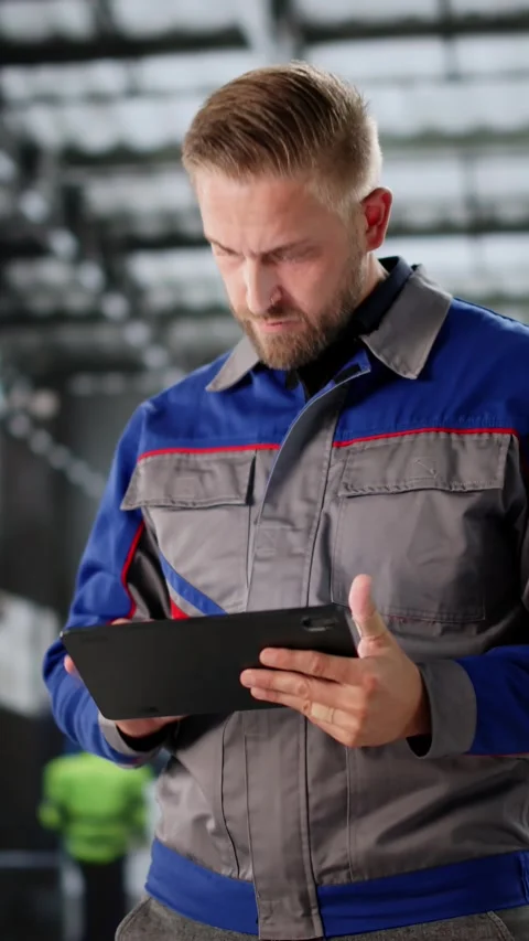 Warehouse Engineer Checking OSHA Pipe Inspection Video stock 320255688