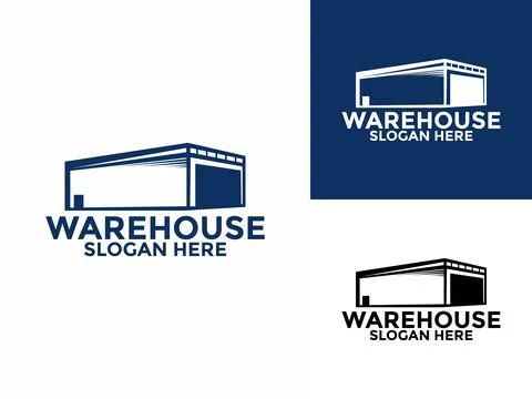 Warehouse factory industry logo vector illustration design, Warehouse Stora.. Stock Illustration