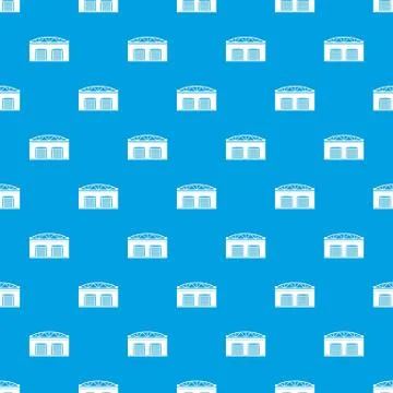 Warehouse factory pattern vector seamless blue Stockillustratie