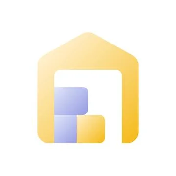 Warehouse flat gradient two-color ui icon Illustrazione stock