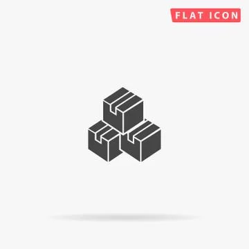 Warehouse flat vector icon Stock Illustration