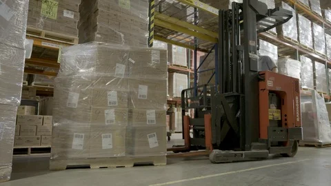Warehouse forklift 2 Stock Footage 102279048