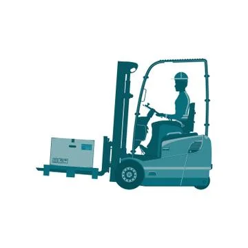 Warehouse forklift. Stock Illustration