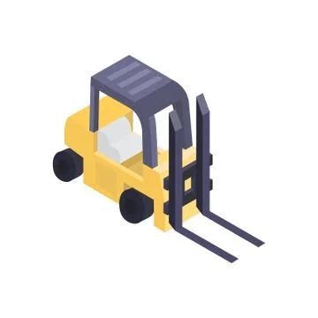 Warehouse forklift isometric vector icon Stock Illustration