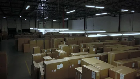 Warehouse full of Boxes Video stock 143439182