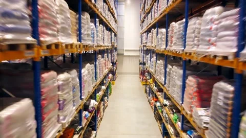 Warehouse full of goods 库存影片 174830836