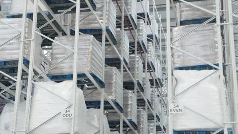Warehouse Full Racking Vídeo Stock 267853647