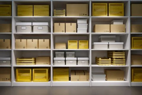 Warehouse with goods Stock Illustration